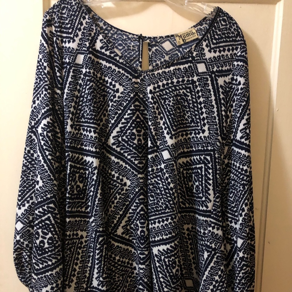 Geometric Navy Print Show Me Your MuMu